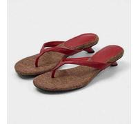 Shein Sandalias de tacón alto estilo francés para mujer, nuevas de verano, de cuero con punta de garra, tacón fino, tacón de gatito, con correa trasera y co