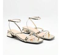 Shein Sandalias de verano de plataforma con tiras y puntera abierta para mujer de ajuste ancho, elegantes sandalias de tacón medio para fiesta, nuevas llega