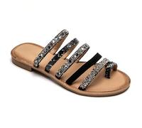Shein Sandalias placas y novias múltiples decoraciones de strass centelleantes y diseño chic