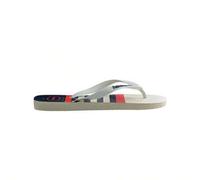 Shein Sandalias planas cómodas tipo chanclas para mujer Havaianas, de rayas, versátiles para uso diario