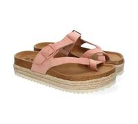 Shein Sandalias planas con plataforma bio y diseño esclava para mujer en rosa - Modelo M-238: Comodidad excepcional y estilo moderno para primavera-verano.
