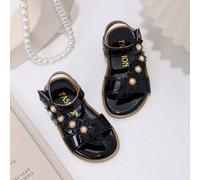 Shein Sandalias planas de moda de verano para niños, sandalias de una pieza, nuevas sandalias de bebé estilo princesa elegantes y minimalistas de alto valor