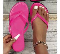 Shein Sandalias planas de moda para mujer, lindas sandalias de playa: Minimalistas negras con dorado, chanclas amarillas, sandalias blanco tipo slip-on, apt