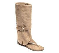 Shein Sandalias Spartiates Hautes de Suédine con Boucle Dorée - Estilo Bohème Chic