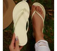 Shein Sandalias tipo tanga con estilo francés para mujeres, con un toque de hada dulce, versátiles, adecuadas para la playa, vacaciones, citas, reuniones, f