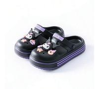 Shein Sandalias tipo zuecos con diseño calado de personajes de Sanrio, con Kuromi, Cinnamoroll, My Melody, de material EVA para niñas y niños