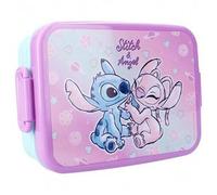 Shein Sandwichera Stitch, Porta Meriendas Stitch, Fiambrera Stitch Infantil, Licencia Original 100%, Color Azul y Morada, 16 x 13 x 5 cm, Kiglam. Envios 24-