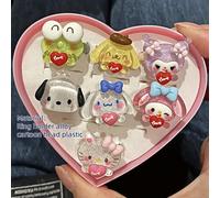 Shein Sanrio - 20 piezas/10 piezas/1 pieza - Sanrio, Hello Kitty, Kuromi, My Melody - Anillos infantiles con estampado de personajes de dibujos animados, ad