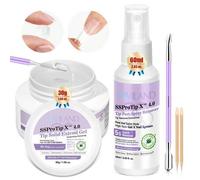 Shein SAVILAND 30g Colla per Unghie Solido e 60ml Spray Rimuovi Colla Set, Nail Glue Gel Extra Forte da 30 Giorni per Unghie a Pressione Rimuovi Colla per U