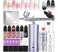 Shein SAVILAND Advanced Pro-Grade - Juego de acabado para uñas con aerógrafo