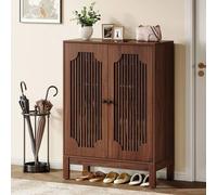 Shein Scarpiera a 6 ripiani con, scarpiera in legno con ripiani regolabili per camera da letto, ingresso, soggiorno (può contenere 20 paia)