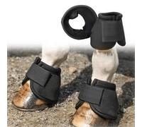 Shein (Se vende por pares) Botas de cuidado de caballos profesionales de nailon, botas de caballo negras, previenen lesiones excesivas, fáciles de poner y c