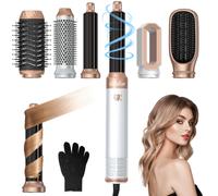 Shein Secador de pelo multifuncional 6 en 1 - Cepillo moldeador y rizador de aire caliente automático para el cuidado y el peinado del cabello en casa