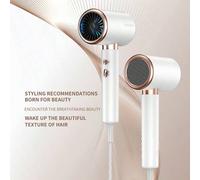 Shein Secador de pelo - Secado rápido, secador de pelo con control de temperatura y bajo nivel de ruido con difusor y boquilla, enchufe con interruptor de p