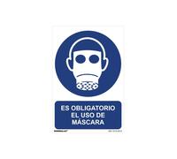 Shein SEÑAL USO OBLIGATORIO "ES OBLIGATORIO EL USO DE MÁSCARA" (PVC 0.7MM) 30X40CM