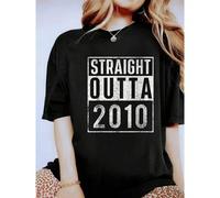 Shein Señora, no me gusta pensar antes de hablar. Camiseta con estampado, top casual de manga corta y cuello redondo, estampado de letras negras, suave y tr