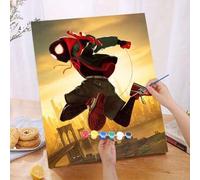 Shein Serie autorizada por Disney de Spider-Man. Un set de pintura digital al óleo sin marco de 40*50CM: Ilumina tu vida creativa y representa un mundo colo
