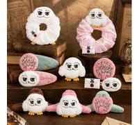 Shein Serie de Accesorios para el Cabello de Harry Potter Hedwig, Clip de Cabello y Scrunchie de Peluche de Búho Lindo, Adecuado para Ir al Trabajo, Cumplea