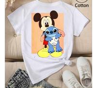Shein Serie familiar Disney Mickey] Mickey Stitch Stitch fusionó la imagen clásica de dibujos animados de anime periférico de marca compartida infantil jugu