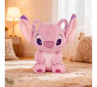Shein Serie Stitch - Ángel 18 Muñeco de peluche básico sentado - Material de peluche rosa esponjoso + Detalles exquisitos en las orejas, ideal para decoraci