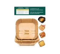 Shein Set 20 Bases Papel Airfryer - Papel Freidora Aire Antiadherente, Resistente a la Grasa y Altas Temperaturas - Papel Airfryer para Freidora Fácil de U