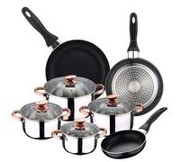 Shein Set Bateria 8pc SIP + Set 3 sartenes 16/20/24. Color real: el de la imagen