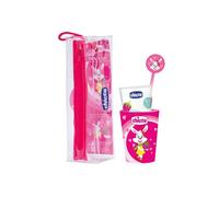 Shein Set cepillo de dientes de viaje. Chicco-Rosa