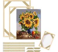 Shein Set clásico de marcos de fotos de madera - Rectángulo vertical, aspecto sin terminar para la decoración del hogar moderna, varios tamaños (40x60cm, 50