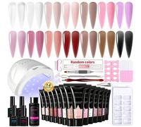Shein Set Completo de Arte de Uñas de Gel de Polímero (Adecuado para Principiantes) - Set Todo en Uno de Extensión de Uñas de Gel, Kit de Inicio Profesional