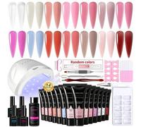 Shein Set Completo de Arte de Uñas de Gel de Polímero para Principiantes - Kit Todo en Uno de Extensión de Uñas de Gel, Set Profesional de Inicio de Arte de