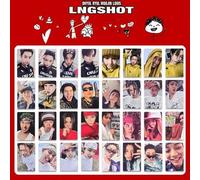Shein Set completo de photocards del EP debut de LNGSHOT SHOT CALLERS, tarjetas Lomo selfie de 4 miembros de estilo street hip-hop, mercancía coleccionable