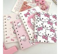 Shein Set de 1/2/4 piezas de cuadernos de espiral con diseño de Hello Kitty de dibujos animados lindos para tareas, estudio y regalos (algunas partes pueden