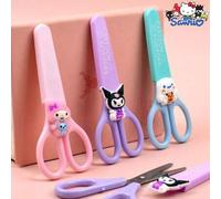 Shein Set de 1/3 piezas de tijeras mini lindas de Kuromi en color morado para manualidades y suministros de arte, artículos de papelería y decoración de esc