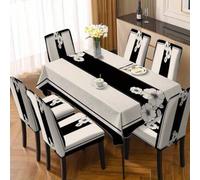 Shein Set de 1/4/6 fundas de silla "Diseño impreso en estilo chino simple" / Set de fundas de silla, adecuado para decoración interior del hogar, restaurant