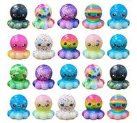 Shein Set de 1/5/10/30/48 piezas de juguetes de animales de goma suaves - Juguetes suaves de PU realistas, juguetes de goma suave de pulpo para aliviar el e