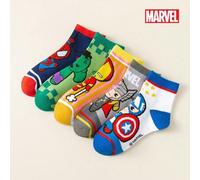 Shein Set de 1/5/10 pares de calcetines para niños con diseños de Spider-Man, Iron Man, Hulk, Thor, calcetines con burbujas, calcetines con burbujas con vol
