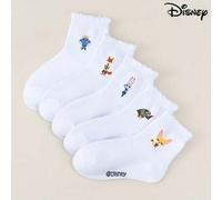 Shein Set de 1/5 pares de calcetines de media caña para niños con personajes de la colaboración del anime Zootopia, como Judy, Nick, Flash, Jefe Bogo y la A