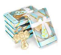 Shein Set de 1 pieza/10 piezas de abridor de botellas con cruz dorada, favor de fiesta de baby shower, abridor de botellas de metal con cruz, para niño o ni