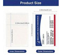 Shein Set de 10-1 pieza Fundas protectoras de Medicare, de PVC transparente a prueba de agua para proteger tarjetas médicas, de seguro social, licencias u o