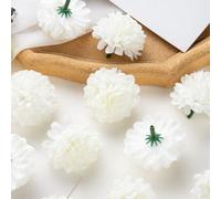 Shein Set de 10/30 piezas de bolas de flores artificiales de hortensia, crisantemo, material para hacer arreglos florales, decoración para fiesta de cumplea