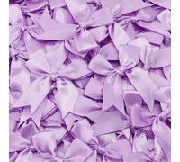 Shein Set de 10/50 lazos grandes de cinta de tela, lazos en forma de mariposa con cola de satén para decoración de fiestas, colores surtidos para el regreso