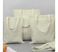 Shein Set de 10 bolsas de lona simples para mujer, bolso de hombro de lona con apertura superior, bolso, mochila escolar simple para estudiantes de primaria