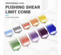 Shein Set de 10 peines guía universales para recortadora de cabello, juego de accesorios limitadores para recortadoras de cabello Wahl