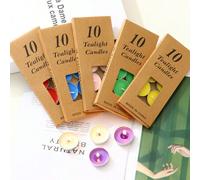 Shein Set de 10 piezas/20 piezas de velas de té redondas románticas, adecuadas para propuestas, confesiones, bodas, jardines, hoteles, calentadores de teter