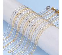 Shein Set de 10 piezas, 5 collares de cadena de labios dorados y 5 plateados, incluye 5 collares de cadena de caja dorados y 5 plateados para decoración de