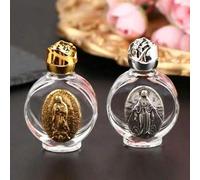 Shein Set de 10 piezas con 23 estilos de botellas de agua bendita con imagen de Jesús y estatua de la Virgen María - Adecuado para regalos de bautizo, igles