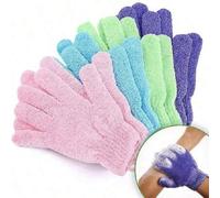 Shein Set de 10 piezas de accesorios de baño, guantes exfoliantes, toalla de frotación, herramienta para hacer espuma, lima para pies, pasta de frotación, m
