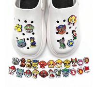 Shein Set de 10 piezas de adornos de zapato de la serie de dibujos animados Paw Patrol, decoraciones de zapato de PVC adecuadas para varios tipos de zapatos