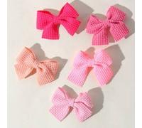 Shein Set de 10 Piezas de Nuevos Clips de Pelo con Lazo Adorable para Niños, Accesorios de Pelo Hechos a Mano para Niñas Bebé