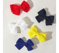 Shein Set de 10 Piezas de Nuevos Clips de Pelo con Moño Lindo de Cinta para Niñas, Accesorios de Pelo Hechos a Mano para Bebés